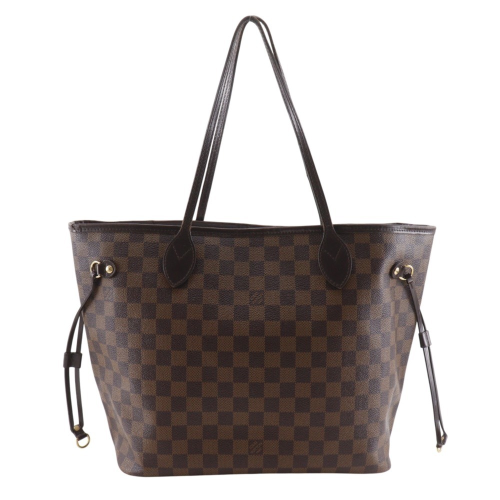 LOUIS VUITTON Authentic Brown Damier Canvas Neverfull MM Tote Bag